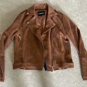 Brand new never worn suede zip up jacket!